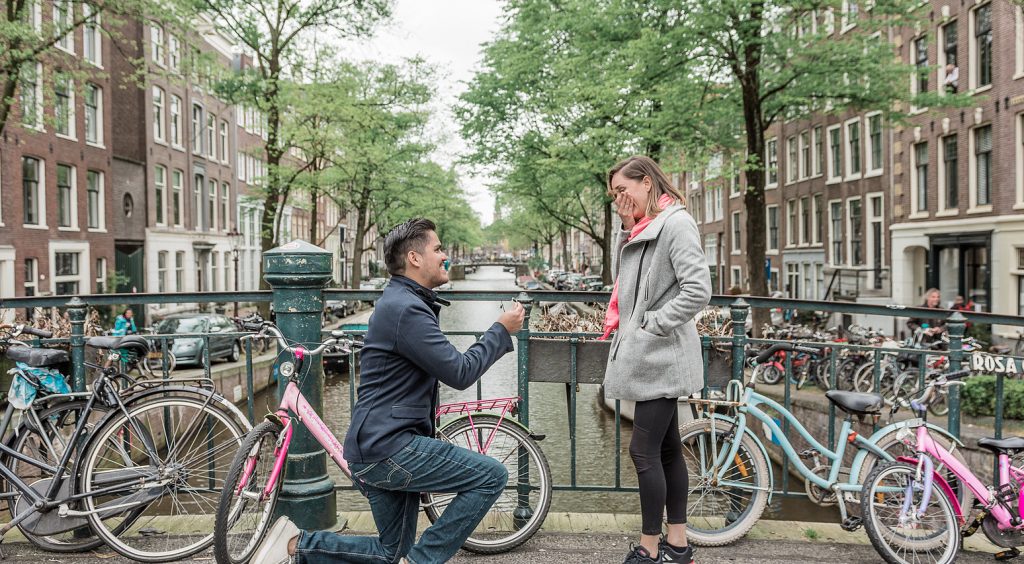 Imagem de pedido de casamento em Amsterdam