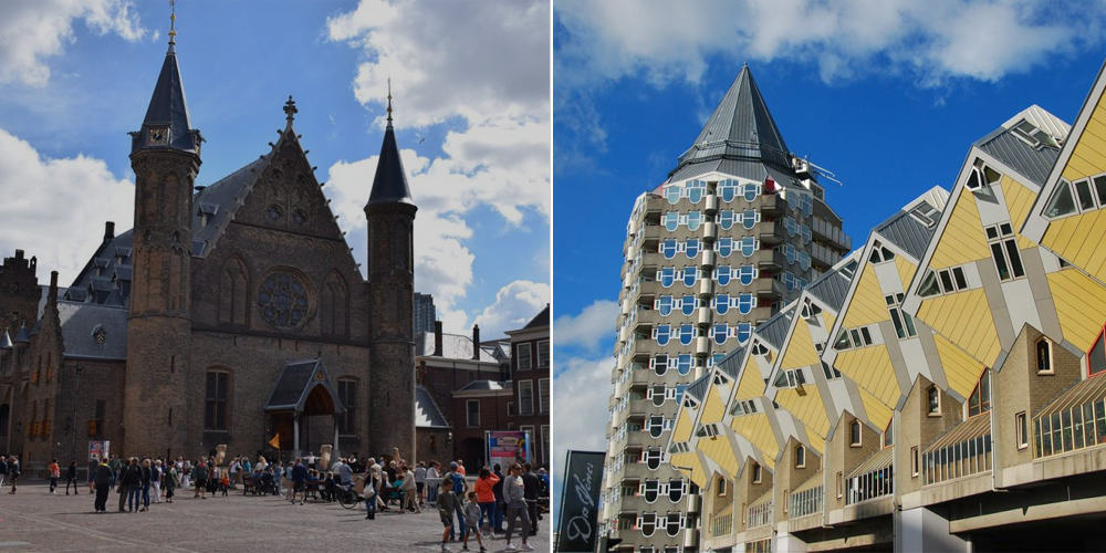 Imagem de passeio combinado em haia e Rotterdam em um dia.