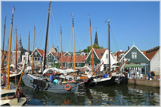 Imagem do porto de Marken na holanda
