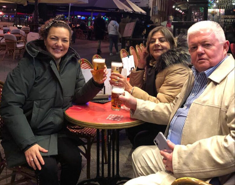 Uma imagem do nosso passeio noturno em Amsterdam